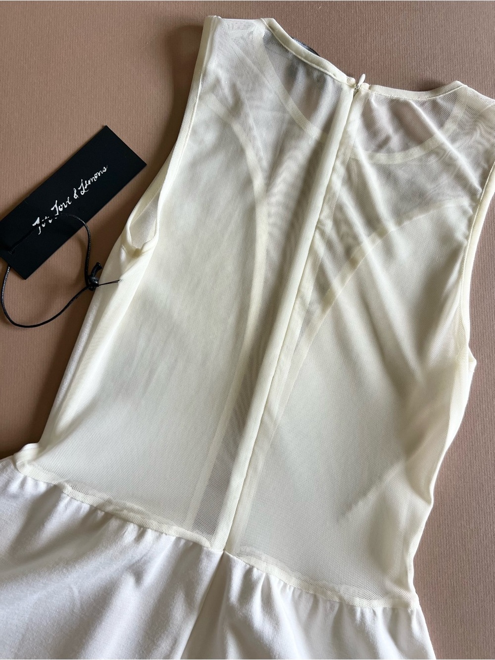 For Love And Lemons New Ivory Sheer Skater Dress - Picture 7 of 15